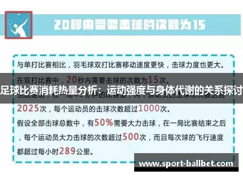 足球比赛消耗热量分析：运动强度与身体代谢的关系探讨